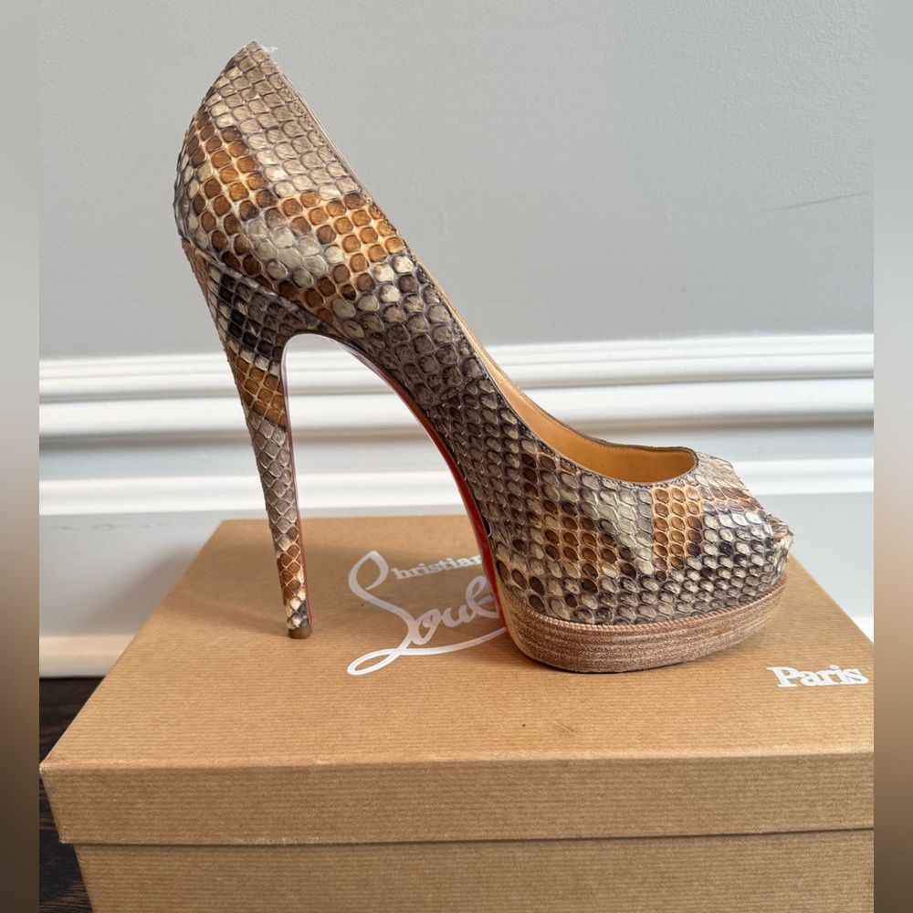 Christian Louboutin Python Lady Peeps - Picture 7 of 8